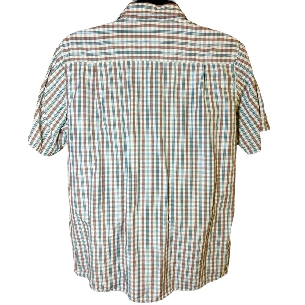 The North Face Shirt Mens Large Plaid Short Sleeve Button Up Shirt Performance - Picture 9 of 11